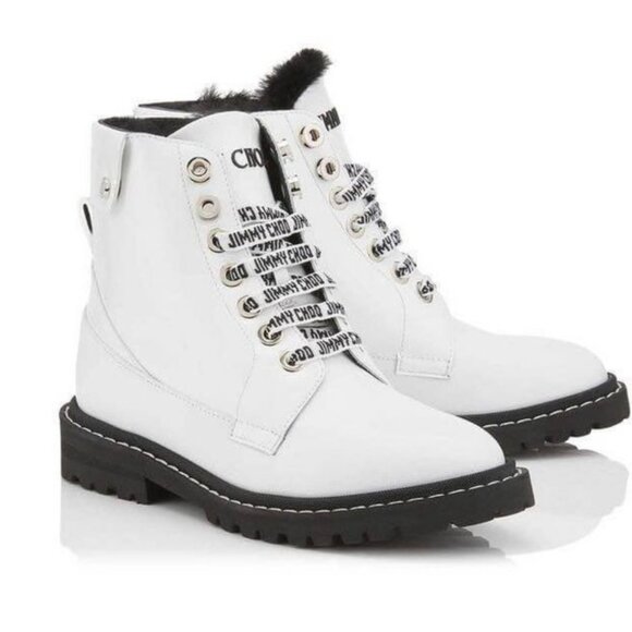Brand New Jimmy Choo White Patent Booties - Picture 1 of 3